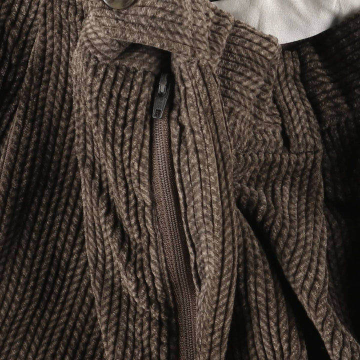 NASH Wide Ribbed Two-Pleated Corduroy Pants, Men's Size 36 cotton brown type Vintage Second Hand