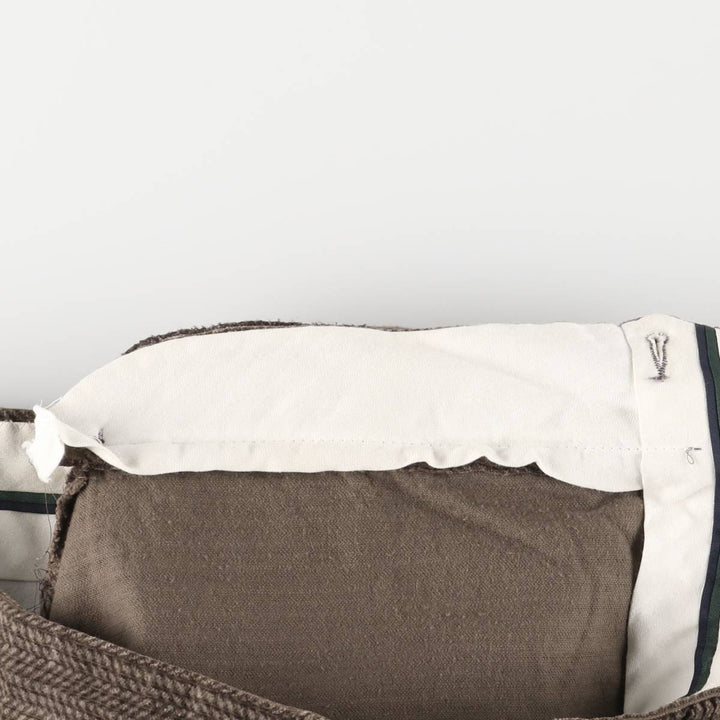 NASH Wide Ribbed Two-Pleated Corduroy Pants, Men's Size 36 cotton brown type Vintage Second Hand