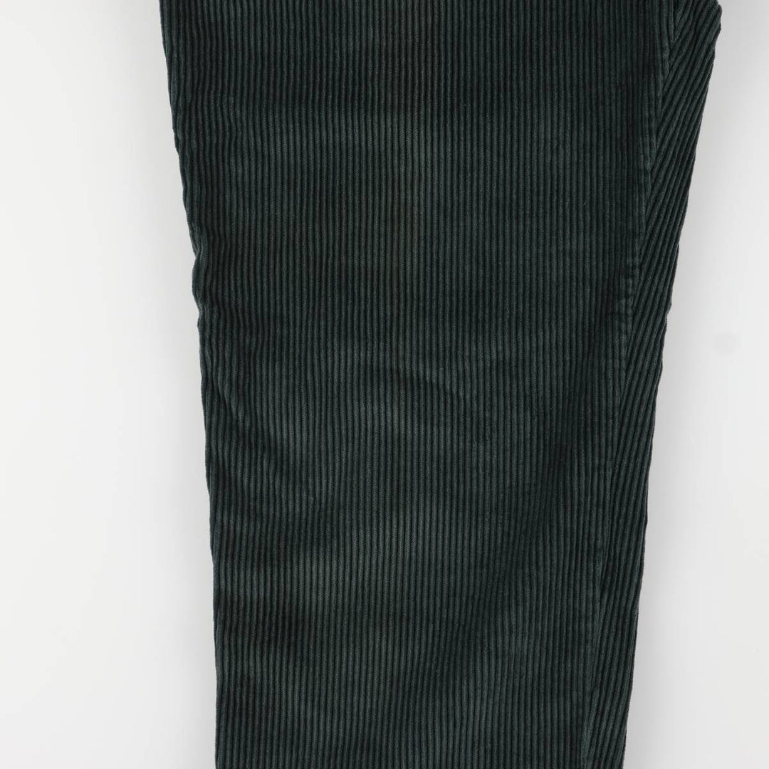 90'S Dockers Two-pleat Corduroy Pants, Made in USA, Men's, Size 36, Vintage unclear green type Vintage Second Hand
