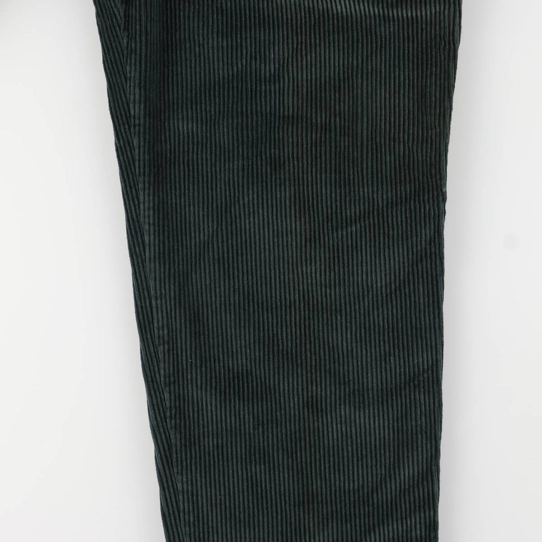 90'S Dockers Two-pleat Corduroy Pants, Made in USA, Men's, Size 36, Vintage unclear green type Vintage Second Hand