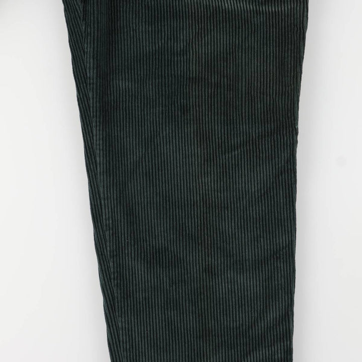 90'S Dockers Two-pleat Corduroy Pants, Made in USA, Men's, Size 36, Vintage unclear green type Vintage Second Hand