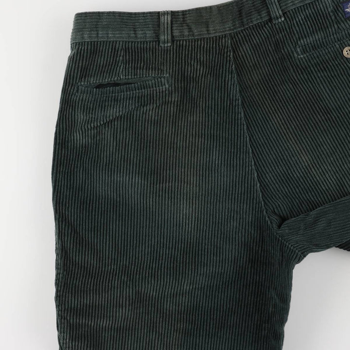 90'S Dockers Two-pleat Corduroy Pants, Made in USA, Men's, Size 36, Vintage unclear green type Vintage Second Hand