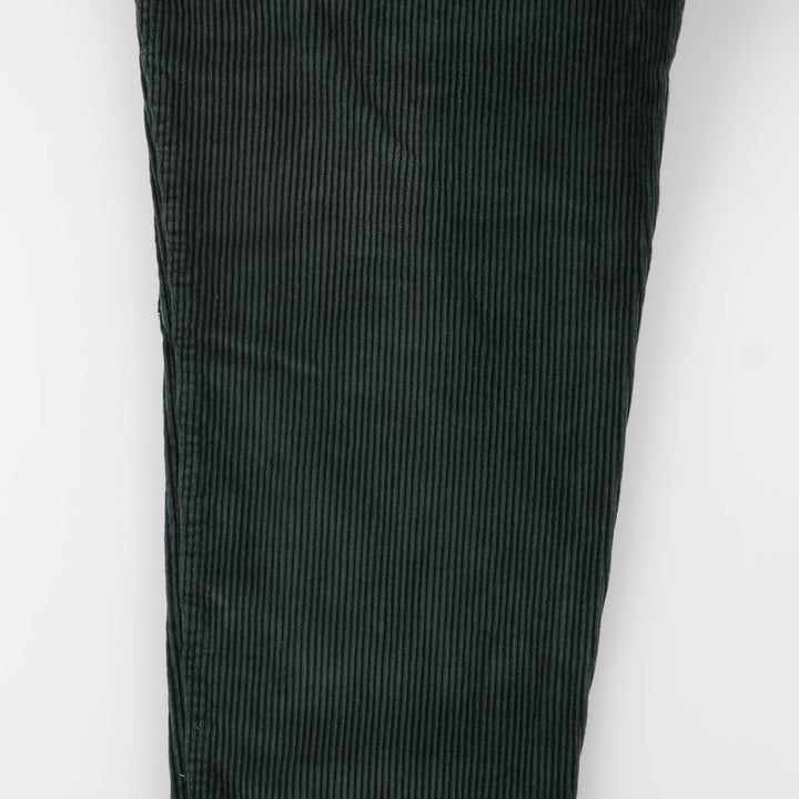90'S Dockers Two-pleat Corduroy Pants, Made in USA, Men's, Size 36, Vintage unclear green type Vintage Second Hand