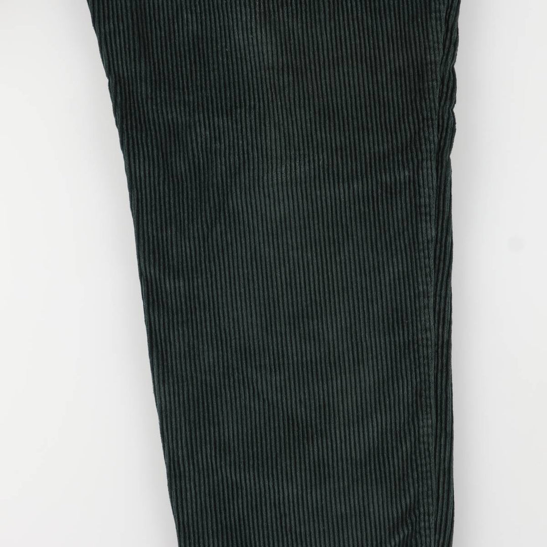 90'S Dockers Two-pleat Corduroy Pants, Made in USA, Men's, Size 36, Vintage unclear green type Vintage Second Hand
