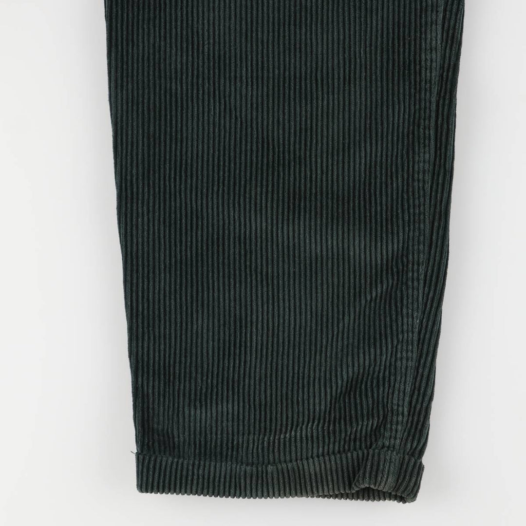 90'S Dockers Two-pleat Corduroy Pants, Made in USA, Men's, Size 36, Vintage unclear green type Vintage Second Hand