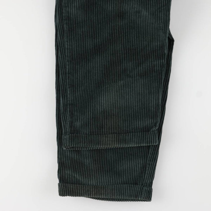 90'S Dockers Two-pleat Corduroy Pants, Made in USA, Men's, Size 36, Vintage unclear green type Vintage Second Hand