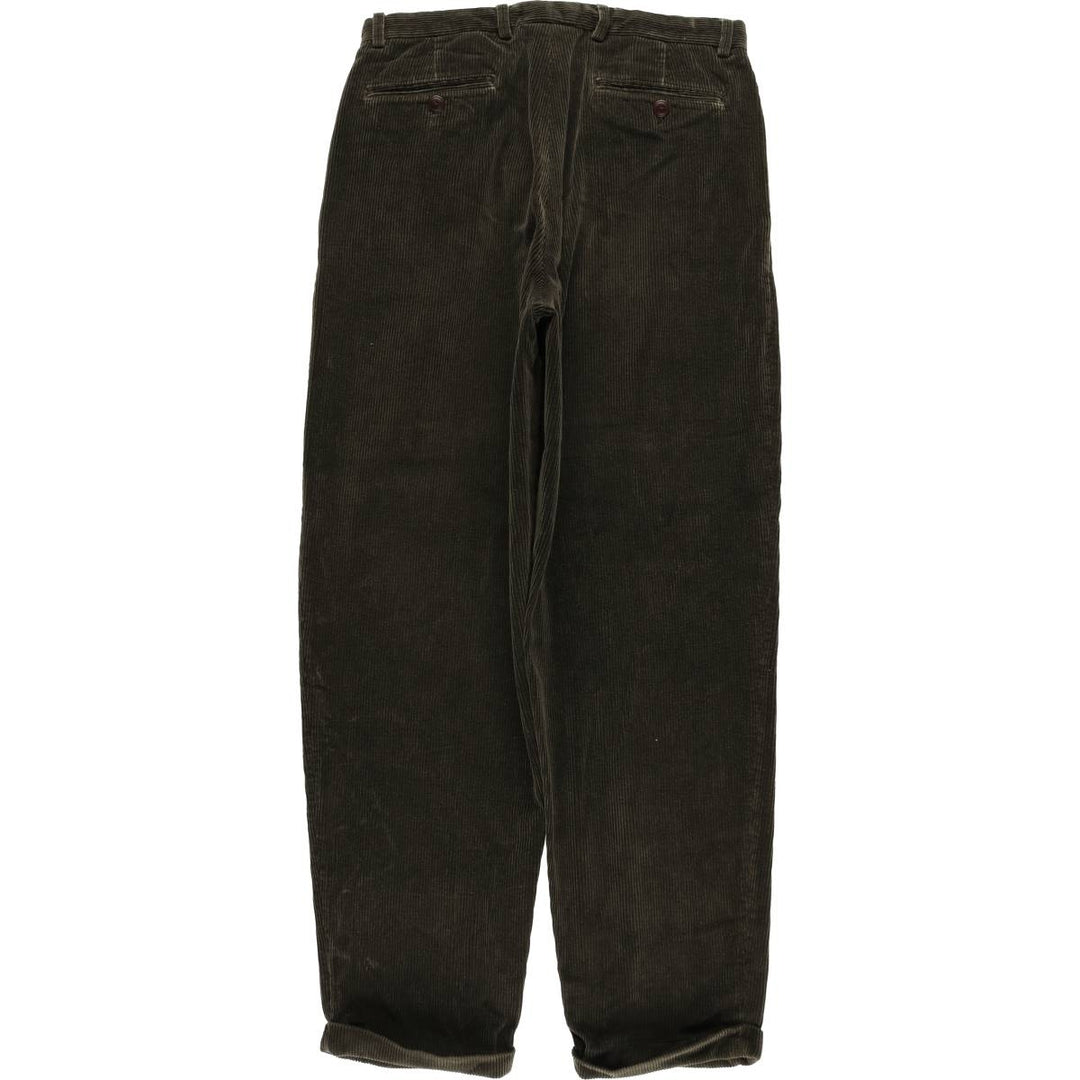 90'S NAUTICA Two-pleat Corduroy Pants for Men, W34, Vintage cotton Khaki type Vintage Second Hand