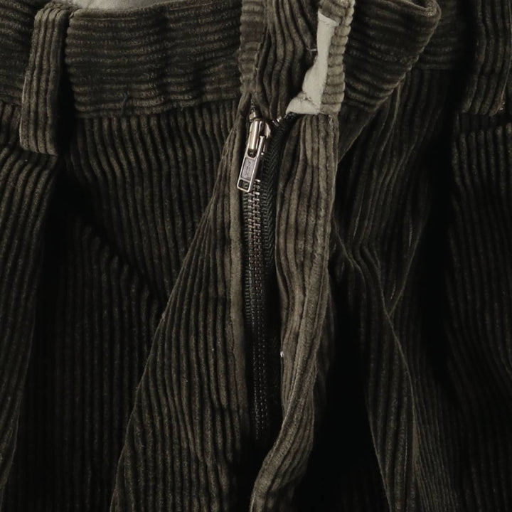 90'S NAUTICA Two-pleat Corduroy Pants for Men, W34, Vintage cotton Khaki type Vintage Second Hand