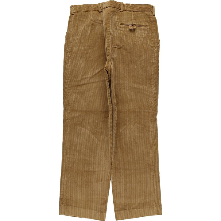 JAMES MEADE One-Tuck Corduroy Pants, Made in England, Men's, Size W34 cotton brown type Vintage Second Hand