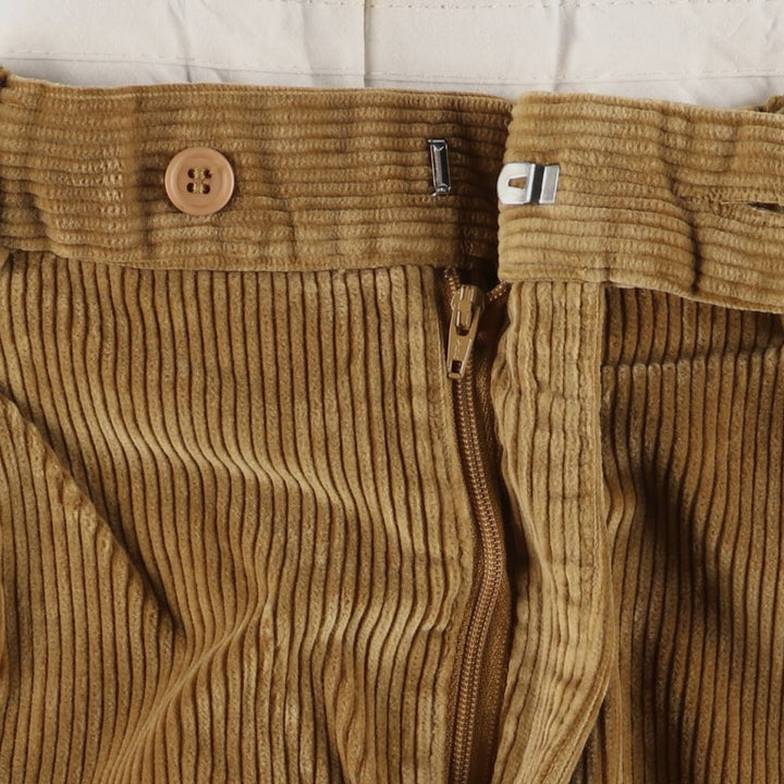 JAMES MEADE One-Tuck Corduroy Pants, Made in England, Men's, Size W34 cotton brown type Vintage Second Hand