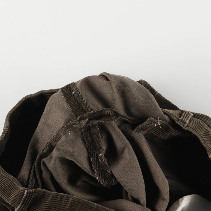 Lacoste One-Tuck Corduroy Pants, Men's, Size 34 cotton brown type Vintage Second Hand