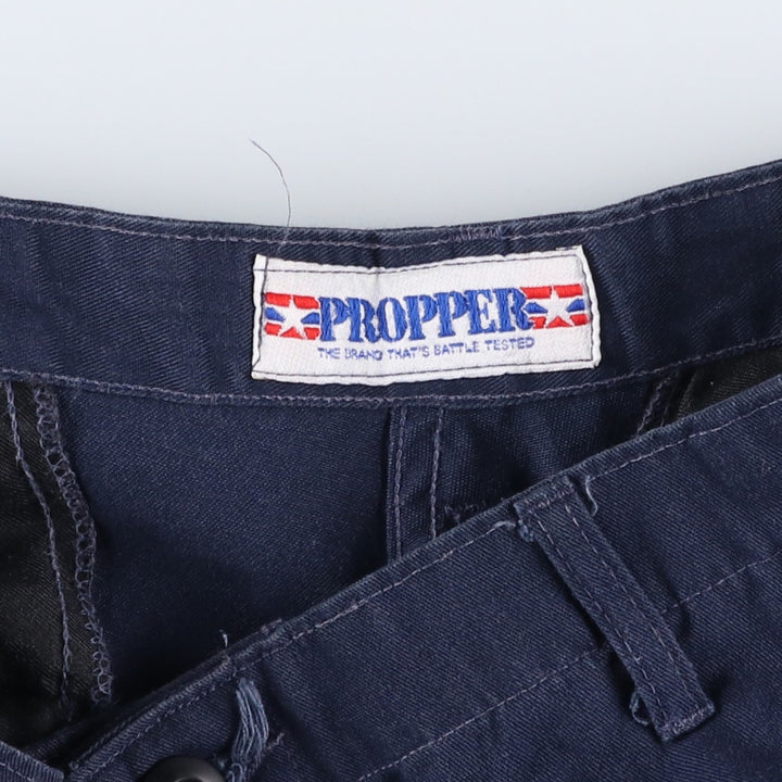 90'S Civilian PROPPER Double Knee Military Cargo Pants, Medium-Regular, Men's Size M cotton navy blue type Vintage Second Hand