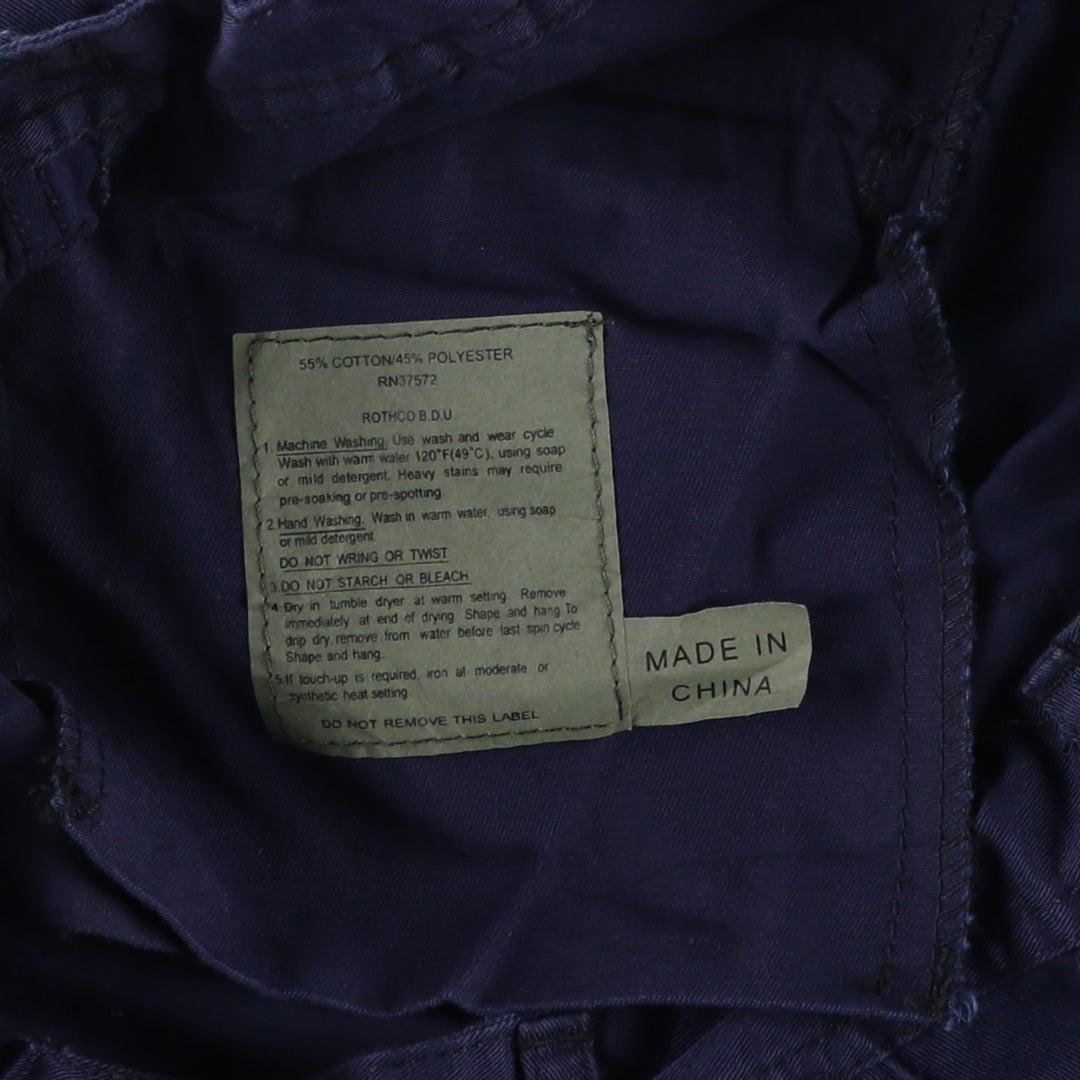 Civilian Rothco Military Cargo Pants, Medium-Short Length, Men's Size M cotton navy blue type Vintage Second Hand