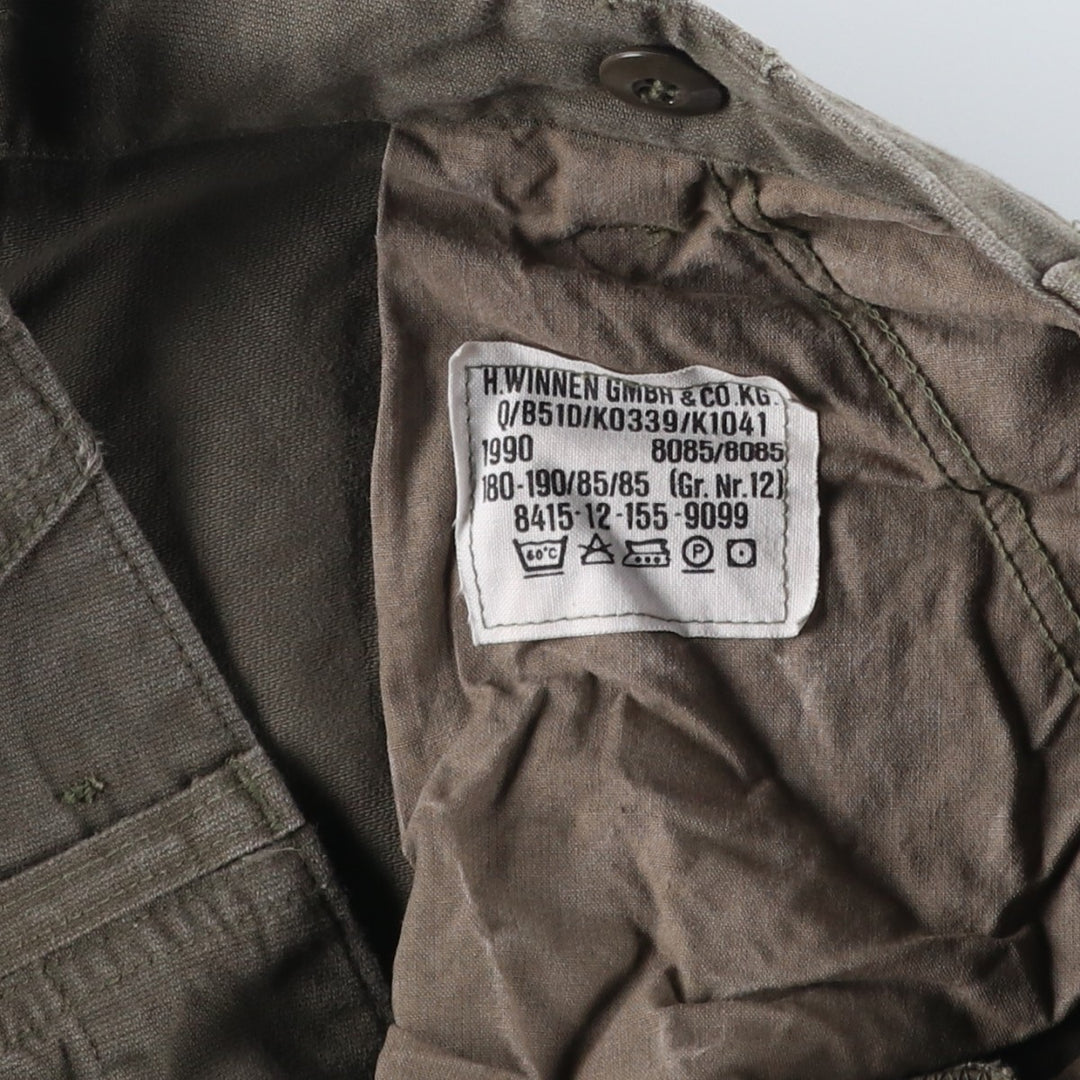 90'S German Military Cargo Pants 8085 unclear Khaki type Vintage Second Hand