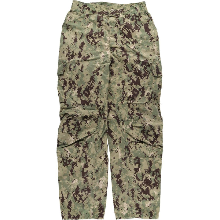 Authentic US Navy Camouflage Pattern Digital Camo Ripstop Cargo Pants, Made in USA, Men's Size W32 Nylon Khaki type sage green Vintage Second Hand