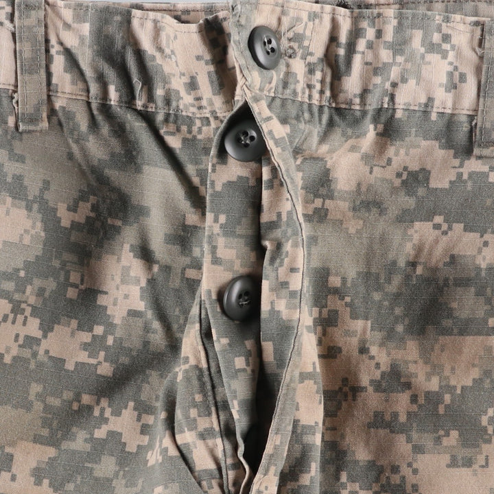 00'S US military genuine camouflage pattern ACU digital camo ripstop military cargo pants combat pants made in USA men's size M cotton Khaki type Vintage Second Hand