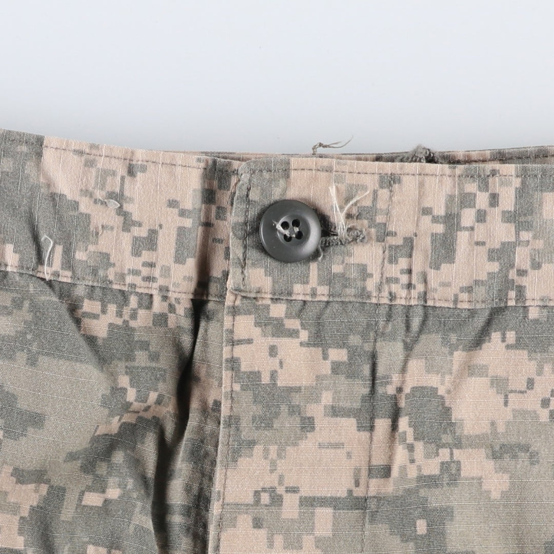 00'S US military genuine camouflage pattern ACU digital camo ripstop military cargo pants combat pants made in USA men's size M cotton Khaki type Vintage Second Hand