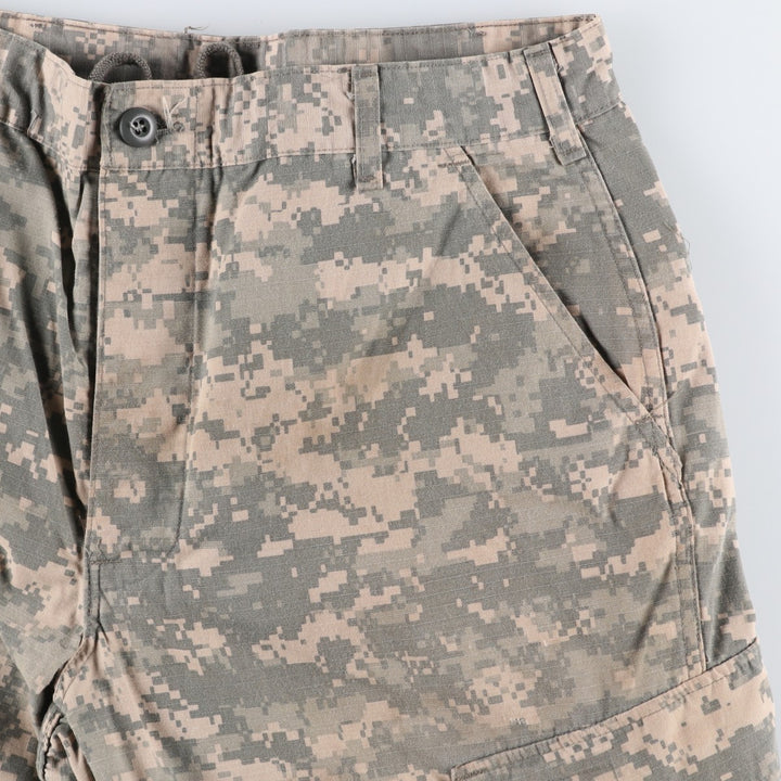 00'S US military genuine camouflage pattern ACU digital camo ripstop military cargo pants combat pants made in USA men's size M cotton Khaki type Vintage Second Hand
