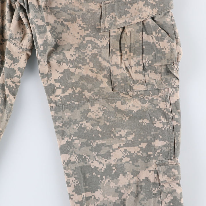 00'S US military genuine camouflage pattern ACU digital camo ripstop military cargo pants combat pants made in USA men's size M cotton Khaki type Vintage Second Hand