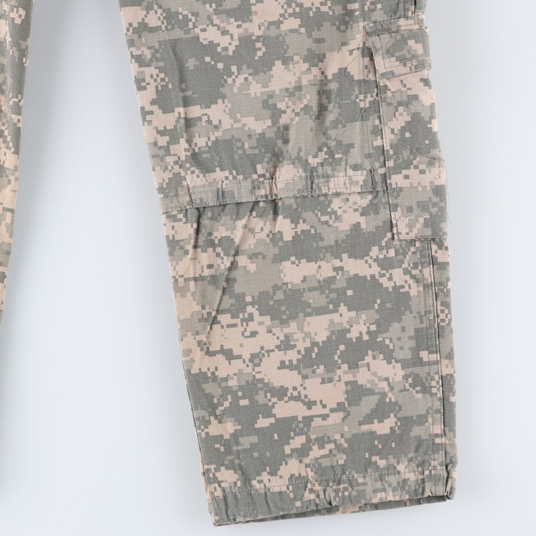 00'S US military genuine camouflage pattern ACU digital camo ripstop military cargo pants combat pants made in USA men's size M cotton Khaki type Vintage Second Hand