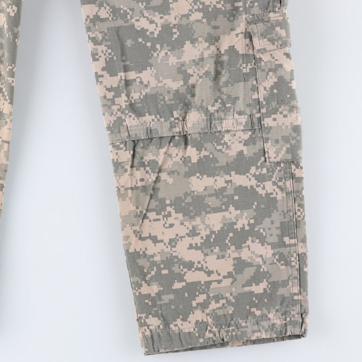 00'S US military genuine camouflage pattern ACU digital camo ripstop military cargo pants combat pants made in USA men's size M cotton Khaki type Vintage Second Hand