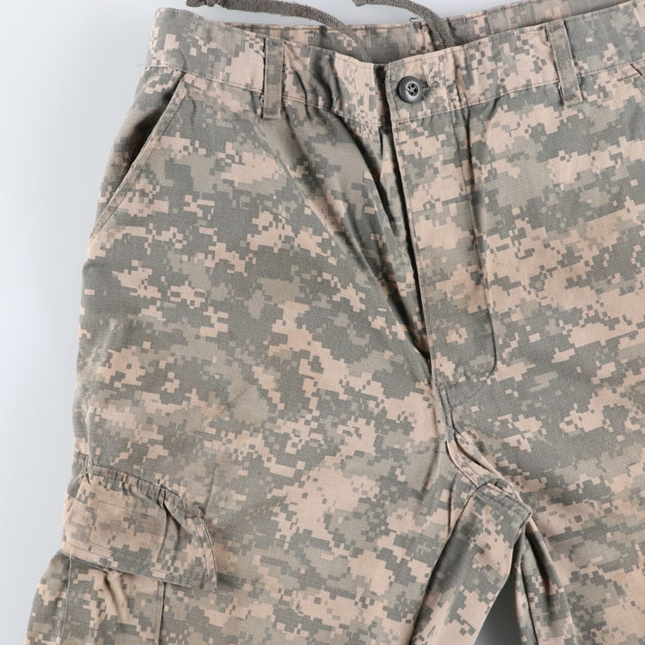 00'S US military genuine camouflage pattern ACU digital camo ripstop military cargo pants combat pants made in USA men's size M cotton Khaki type Vintage Second Hand