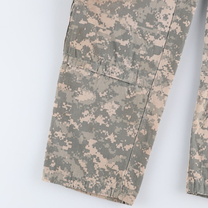 00'S US military genuine camouflage pattern ACU digital camo ripstop military cargo pants combat pants made in USA men's size M cotton Khaki type Vintage Second Hand