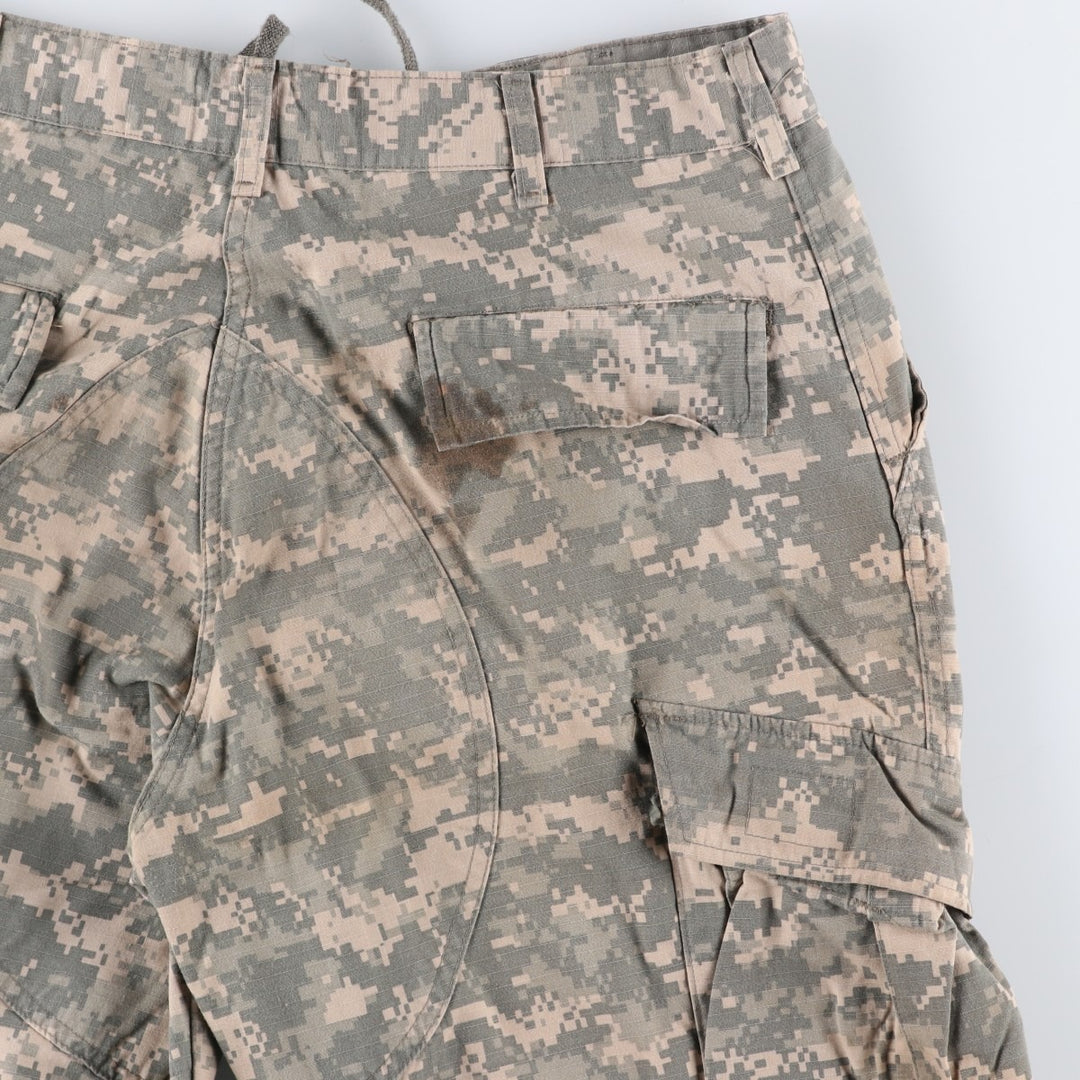 00'S US military genuine camouflage pattern ACU digital camo ripstop military cargo pants combat pants made in USA men's size M cotton Khaki type Vintage Second Hand