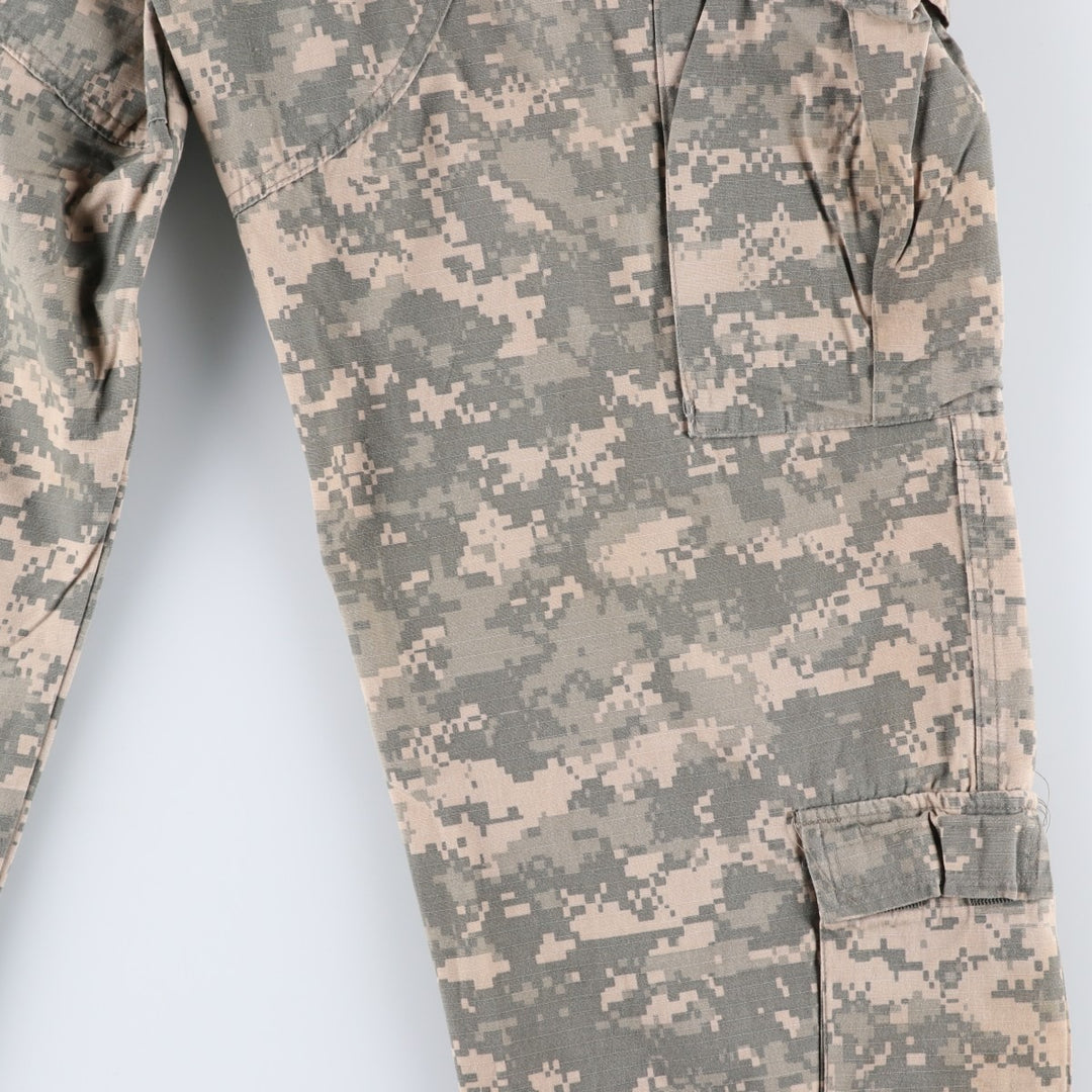 00'S US military genuine camouflage pattern ACU digital camo ripstop military cargo pants combat pants made in USA men's size M cotton Khaki type Vintage Second Hand