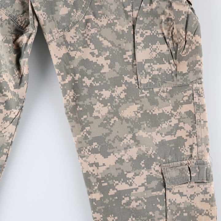 00'S US military genuine camouflage pattern ACU digital camo ripstop military cargo pants combat pants made in USA men's size M cotton Khaki type Vintage Second Hand