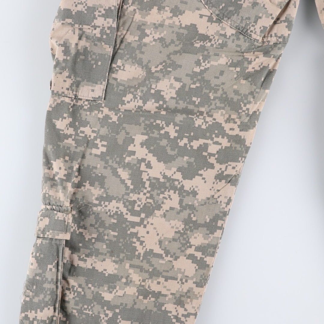 00'S US military genuine camouflage pattern ACU digital camo ripstop military cargo pants combat pants made in USA men's size M cotton Khaki type Vintage Second Hand