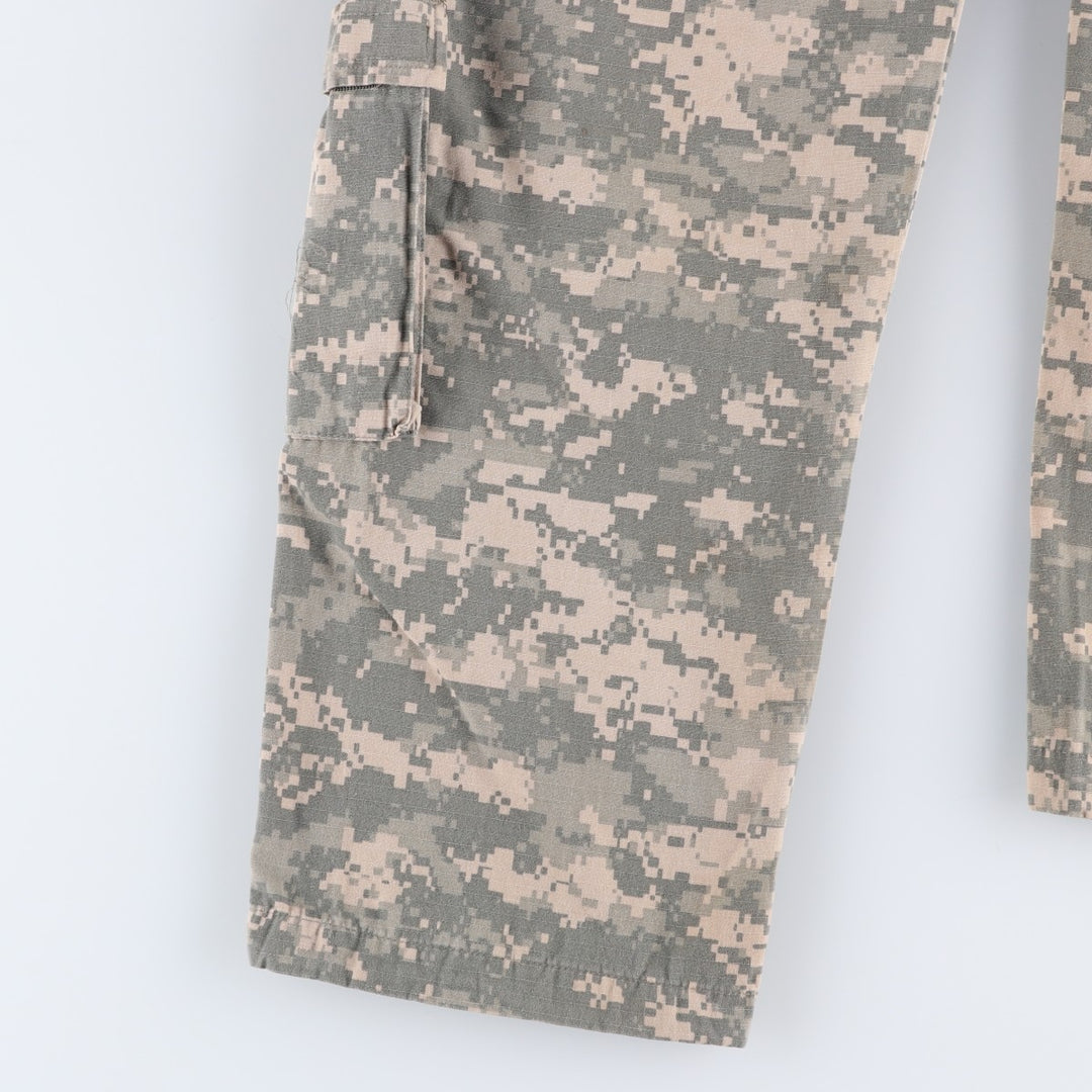 00'S US military genuine camouflage pattern ACU digital camo ripstop military cargo pants combat pants made in USA men's size M cotton Khaki type Vintage Second Hand