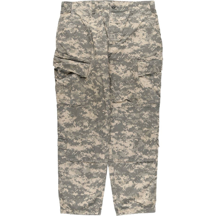 Authentic US Army Digital Camo Pattern ACU Ripstop Military Cargo Pants, Made in USA, Men's Size L cotton Khaki type sage green Vintage Second Hand
