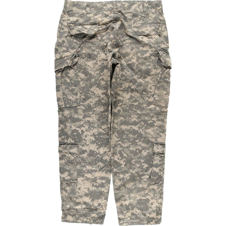 Authentic US Army Digital Camo Pattern ACU Ripstop Military Cargo Pants, Made in USA, Men's Size L cotton Khaki type sage green Vintage Second Hand