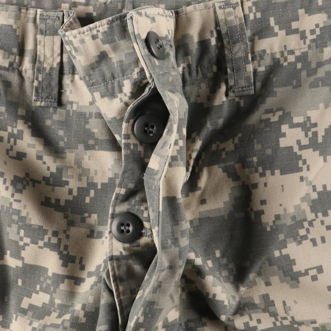 Authentic US Army Digital Camo Pattern ACU Ripstop Military Cargo Pants, Made in USA, Men's Size L cotton Khaki type sage green Vintage Second Hand