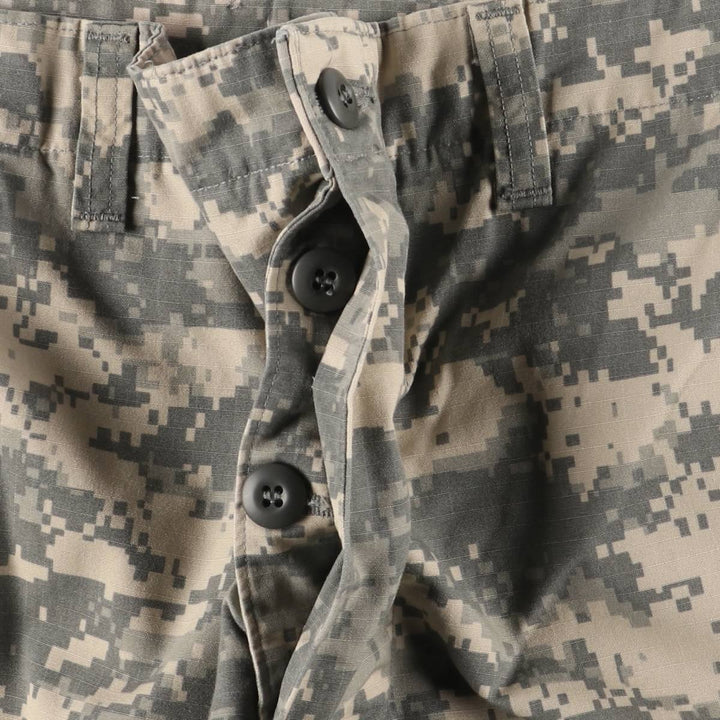 Authentic US Army Digital Camo Pattern ACU Ripstop Military Cargo Pants, Made in USA, Men's Size L cotton Khaki type sage green Vintage Second Hand