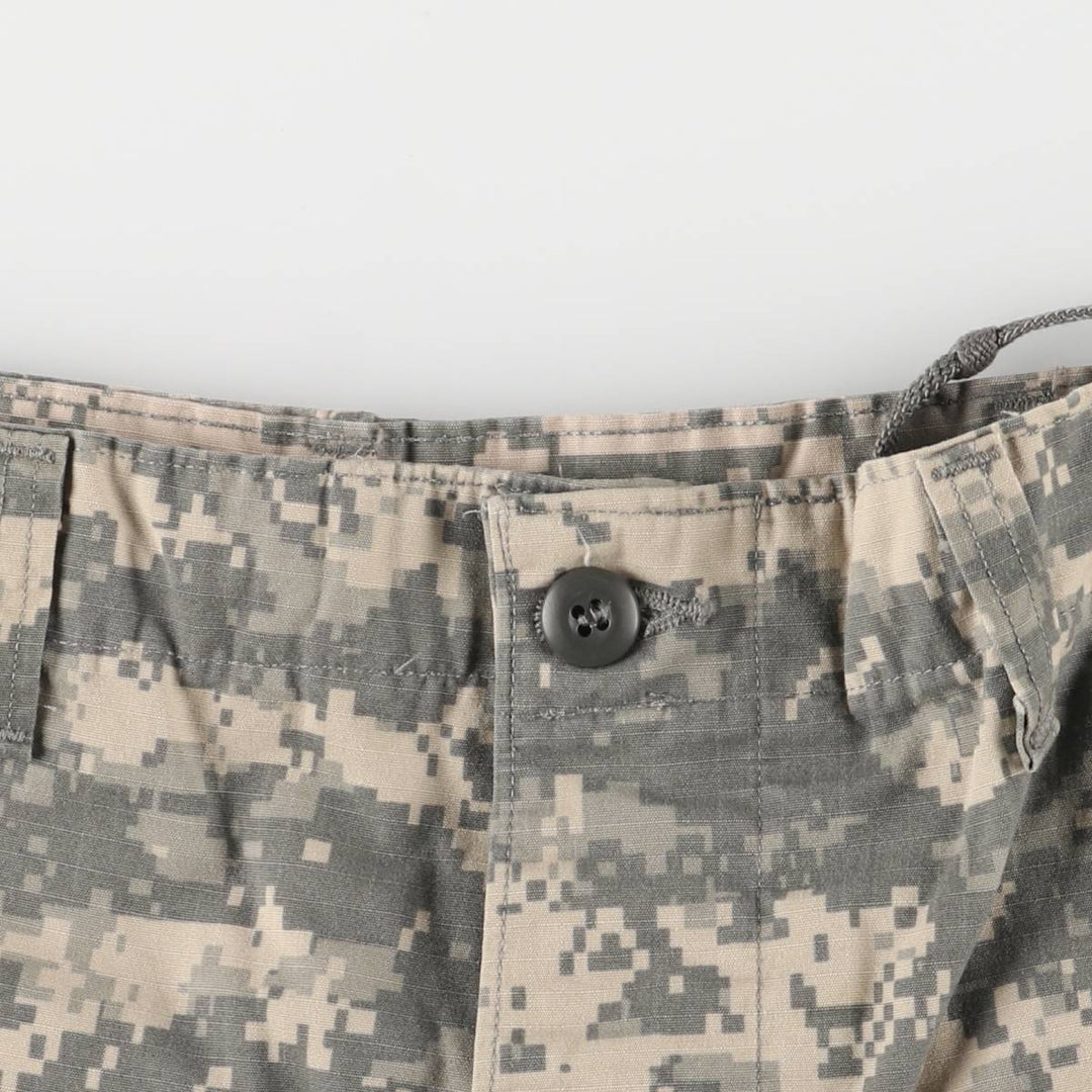 Authentic US Army Digital Camo Pattern ACU Ripstop Military Cargo Pants, Made in USA, Men's Size L cotton Khaki type sage green Vintage Second Hand