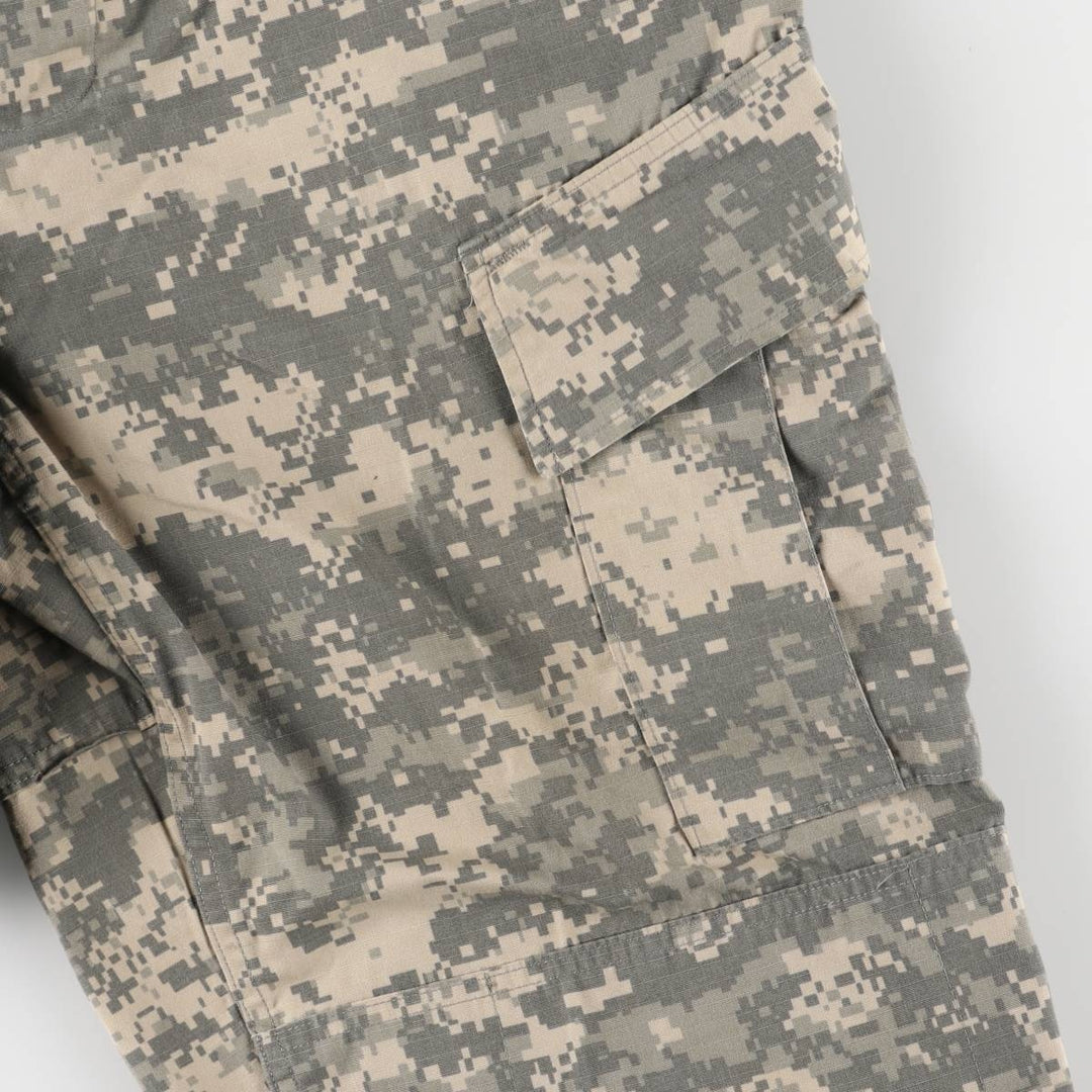 Authentic US Army Digital Camo Pattern ACU Ripstop Military Cargo Pants, Made in USA, Men's Size L cotton Khaki type sage green Vintage Second Hand