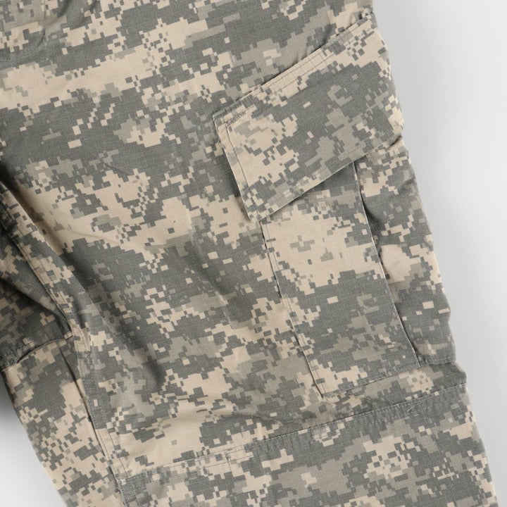Authentic US Army Digital Camo Pattern ACU Ripstop Military Cargo Pants, Made in USA, Men's Size L cotton Khaki type sage green Vintage Second Hand