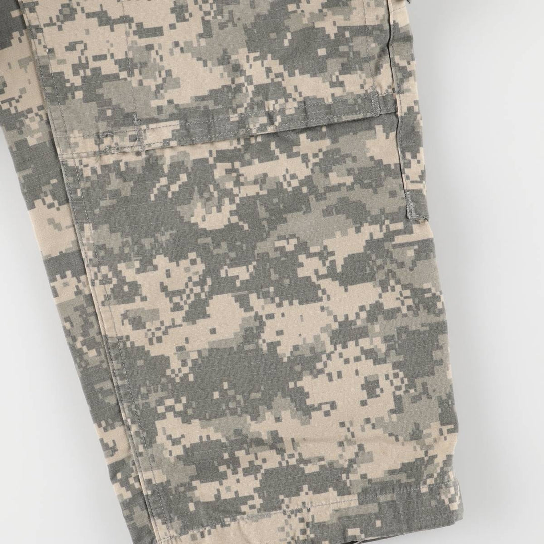 Authentic US Army Digital Camo Pattern ACU Ripstop Military Cargo Pants, Made in USA, Men's Size L cotton Khaki type sage green Vintage Second Hand