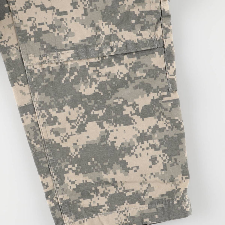Authentic US Army Digital Camo Pattern ACU Ripstop Military Cargo Pants, Made in USA, Men's Size L cotton Khaki type sage green Vintage Second Hand