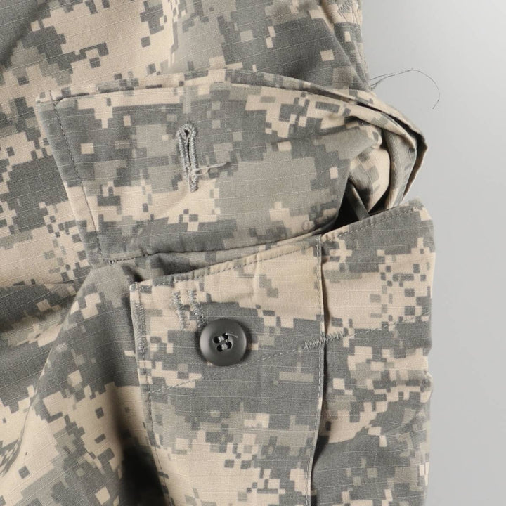 Authentic US Army Digital Camo Pattern ACU Ripstop Military Cargo Pants, Made in USA, Men's Size L cotton Khaki type sage green Vintage Second Hand