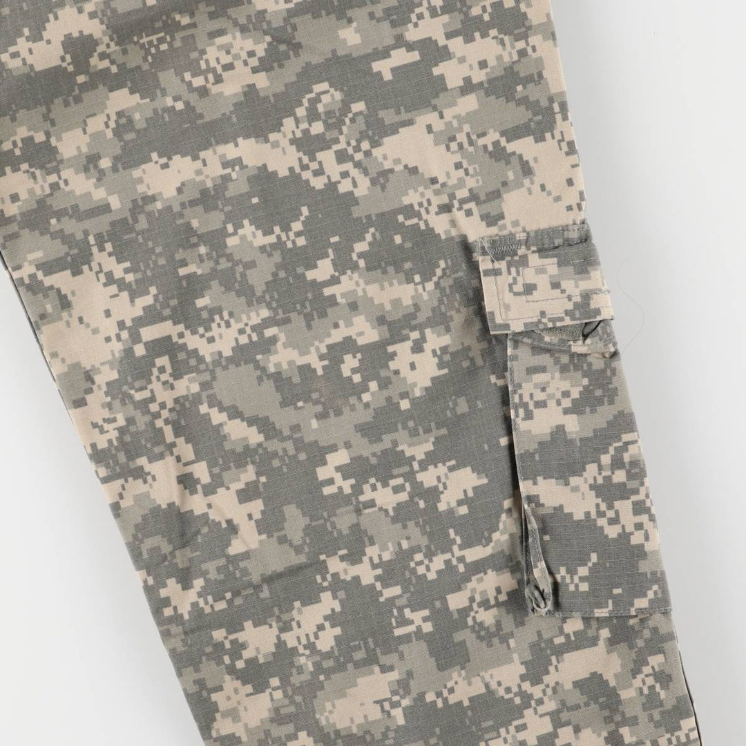 Authentic US Army Digital Camo Pattern ACU Ripstop Military Cargo Pants, Made in USA, Men's Size L cotton Khaki type sage green Vintage Second Hand