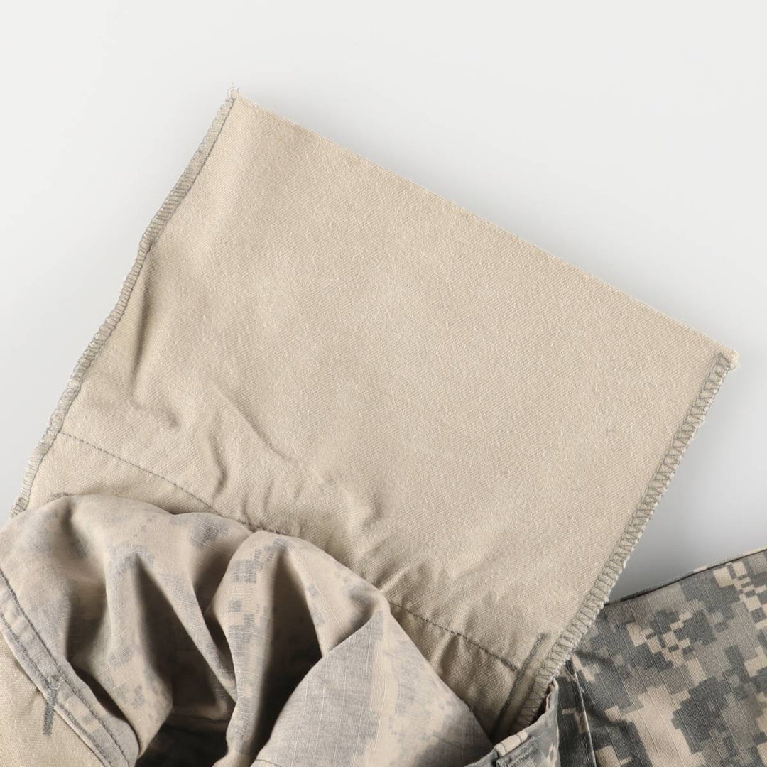 Authentic US Army Digital Camo Pattern ACU Ripstop Military Cargo Pants, Made in USA, Men's Size L cotton Khaki type sage green Vintage Second Hand