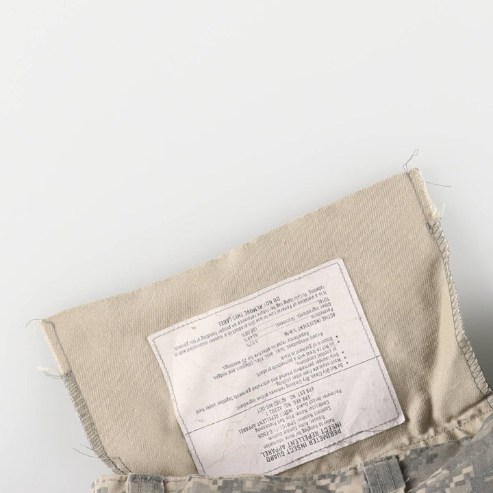 Authentic US Army Digital Camo Pattern ACU Ripstop Military Cargo Pants, Made in USA, Men's Size L cotton Khaki type sage green Vintage Second Hand