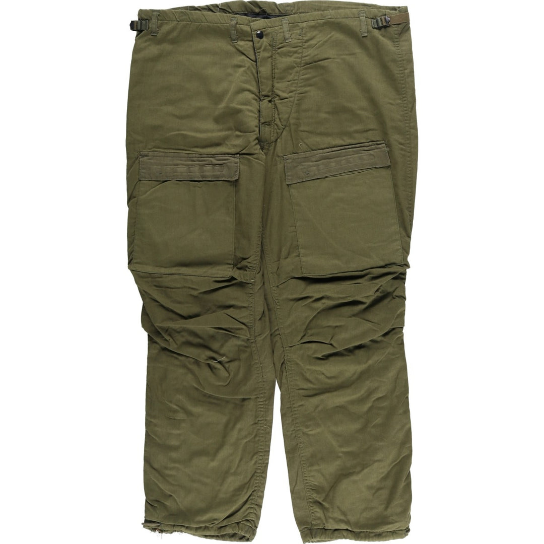 Oversized, authentic 1970'S US military chemical protective suit, military overpants, made in the USA, men's size W42, vintage. unclear Khaki type sage green Vintage Second Hand