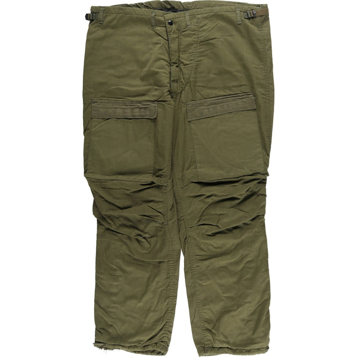 Oversized, authentic 1970'S US military chemical protective suit, military overpants, made in the USA, men's size W42, vintage. unclear Khaki type sage green Vintage Second Hand