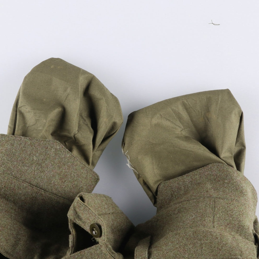 German Army 1960'S Double Knee Military Wool Cargo Pants, Size 186 unclear Khaki type sage green Vintage Second Hand