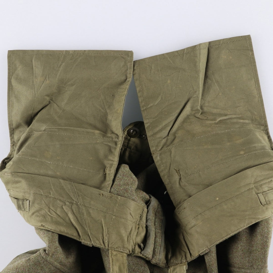 German Army 1960'S Double Knee Military Wool Cargo Pants, Size 186 unclear Khaki type sage green Vintage Second Hand