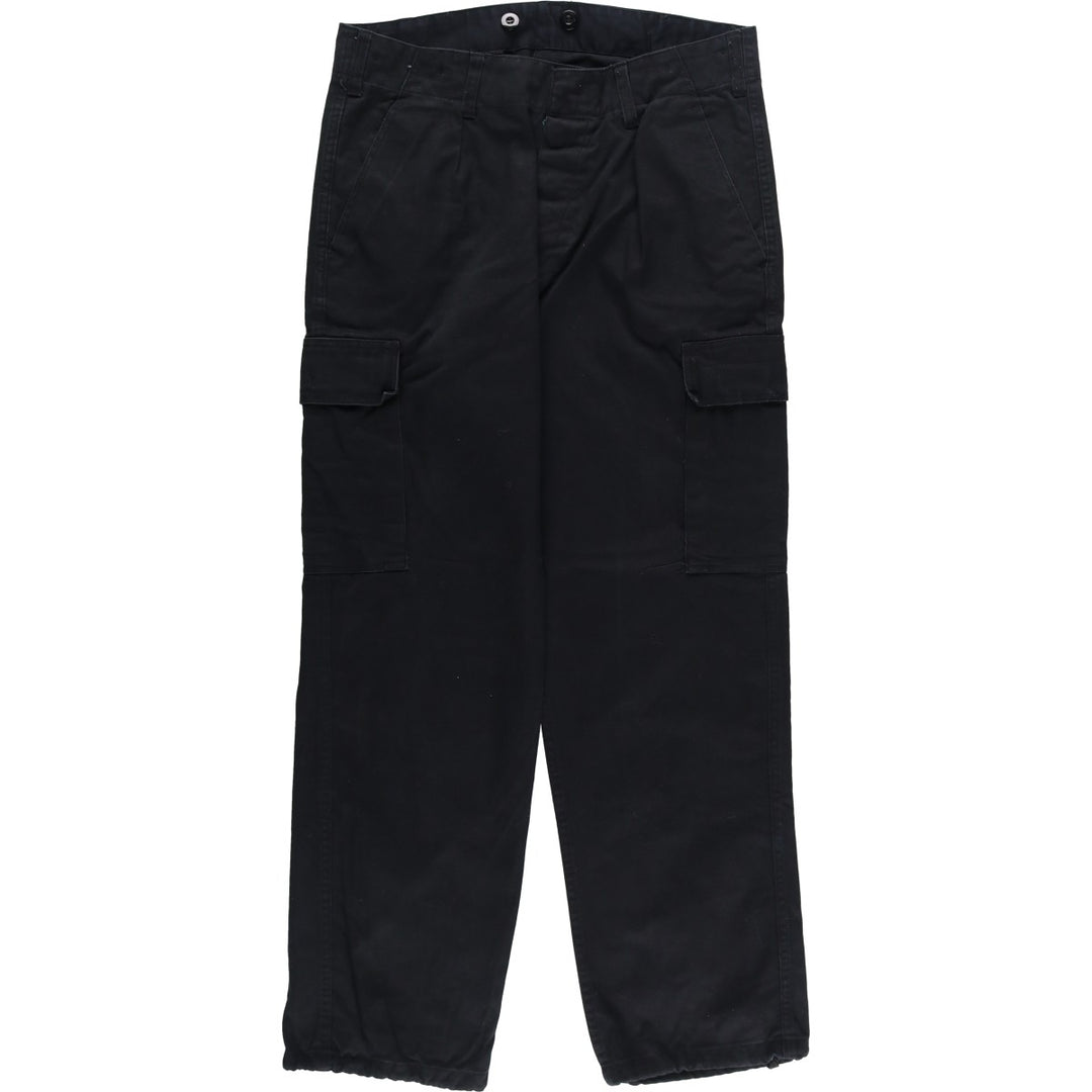 German Military Cargo Pants 170-180 cotton black type Vintage Second Hand